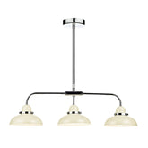 Dynamo 3 Light Bar Pendant Cream and Polished Chrome